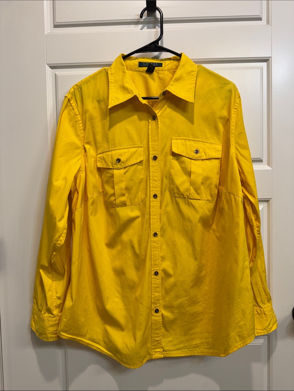 Lauren Ralph Lauren Vibrant Yellow Button-Front Shirt